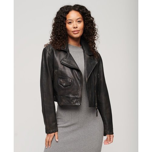 Blouson cuir superdry femme online