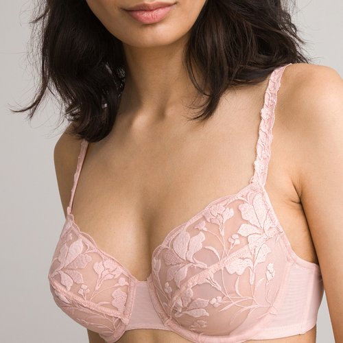 Soutien gorge emboitant en tulle brode jaiya La Redoute Collections La Redoute