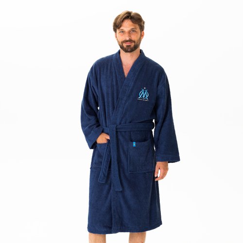 Peignoir adulte 100 coton olympique de marseille ruban bleu Olympique De Marseille La Redoute