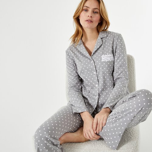 Pyjama a pois manches longues imprime pois Anne Weyburn La Redoute