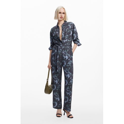 Combinaison fluide imprimee noir Desigual La Redoute