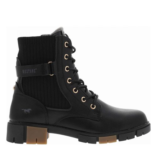 Bottines stretch fourrees noir Mustang La Redoute