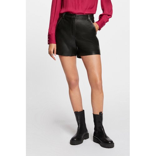 Short taille haute simili cuir noir Morgan La Redoute
