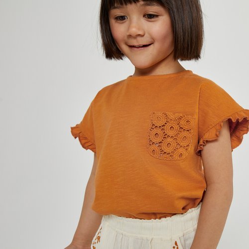 T shirt con maniche volant hotsell