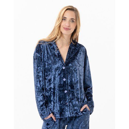 Veste en panne de velours platine 870 bleu Le Chat La Redoute