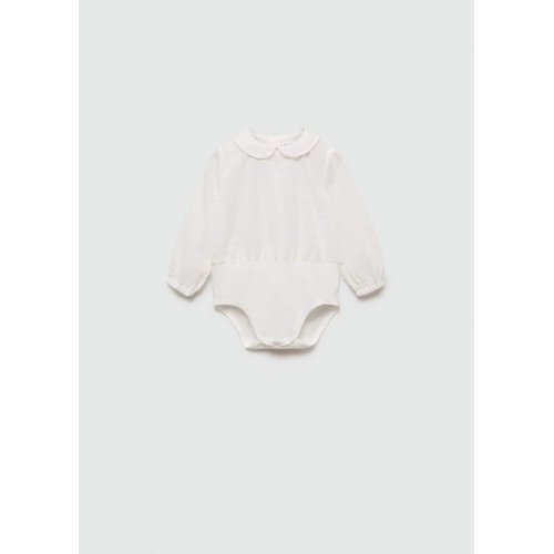 Body blouse plumetis blanc casse Mango Baby La Redoute