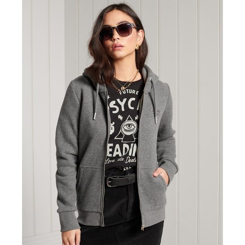 Sweat zippe a capuche chine fonce Superdry La Redoute