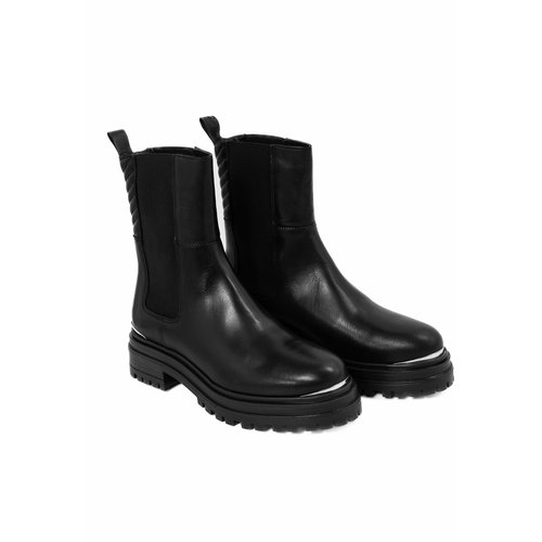 Bottines a talons crantes chelsea 1440 Ikks noir La Redoute