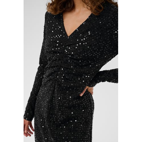 Robe/tunique M&Co Noir Argenté à Paillettes - Taille UK 12, Longueur Genou, Neuve Avec étiquette