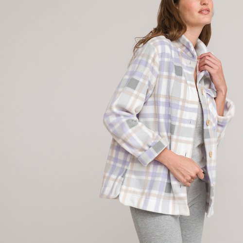 Veste d interieur a carreaux en micro polaire carreaux La Redoute Collections La Redoute