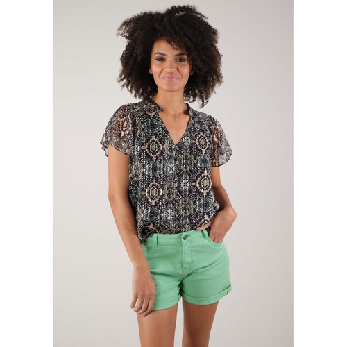 Chemise style ethnique pour femme seraphie noir Deeluxe La Redoute