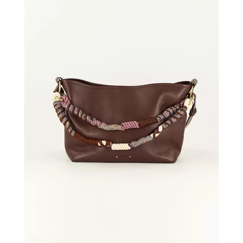 Sac a main en cuir leo small marron noisette Sessun La Redoute