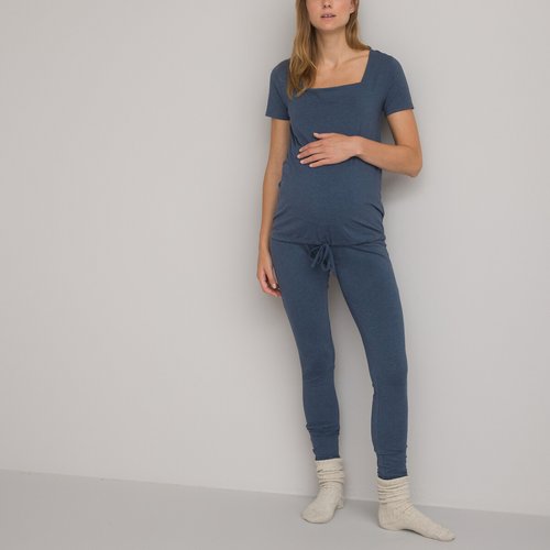 Pyjama de grossesse et d allaitement La Redoute Collections bleu chine La Redoute