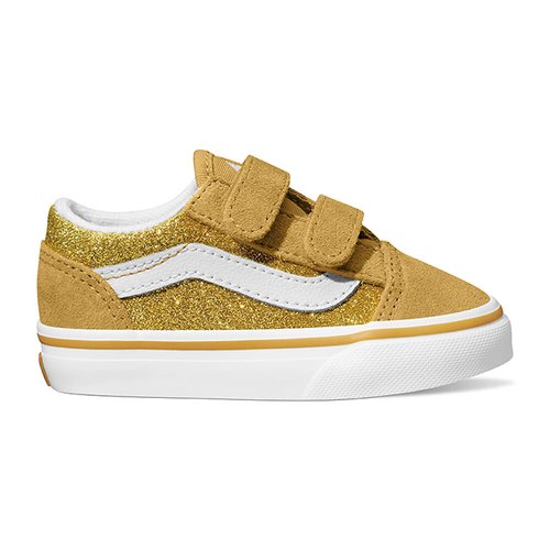 Kids old skool trainers with touch n close fastening champagne Vans La Redoute