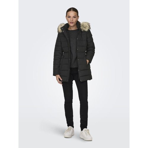 Veste matelassee vestes capuche avec bord en fausse fourrure detachable Only La Redoute