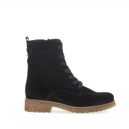 Bottes bottines en suede a talon compense noir Gabor La Redoute