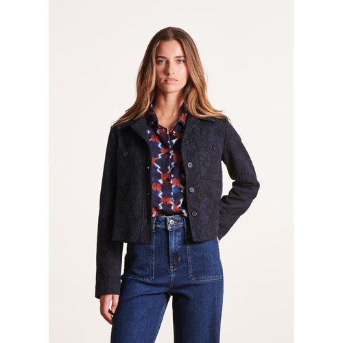Veste courte bleu on sale