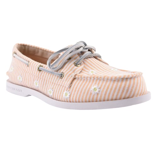 Chaussures Bateau Sperry Bluefish - Taille 7.5 Femme - Lin Et Corail, 2 œillets