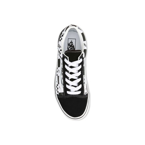 Vans old skool logo mix black & white shoes discount