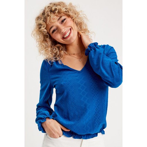 T shirt dos en v bleu electrique Cache Cache La Redoute