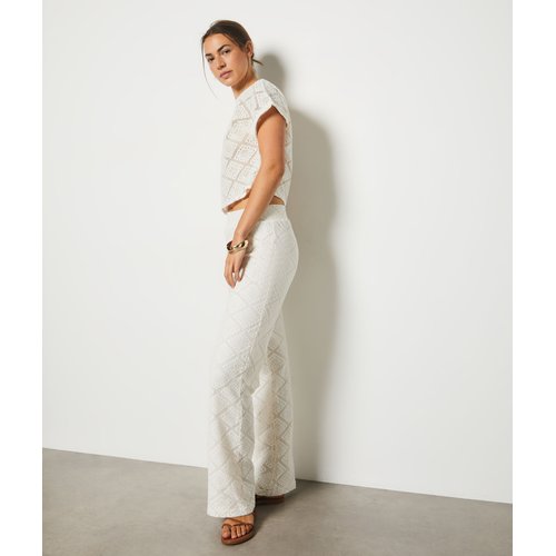 Pantalon coupe flare details ajoures FLO