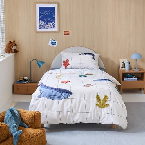 Tour De Lit Tissé Pour Bébé - Coton Respirant - Haute élasticité - Protection Contre Les Chocs - Lavable - Longueur Environ 3 Mètres - 7