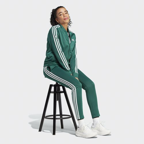 Essentials 3 stripes tracksuit green Adidas Sportswear La Redoute