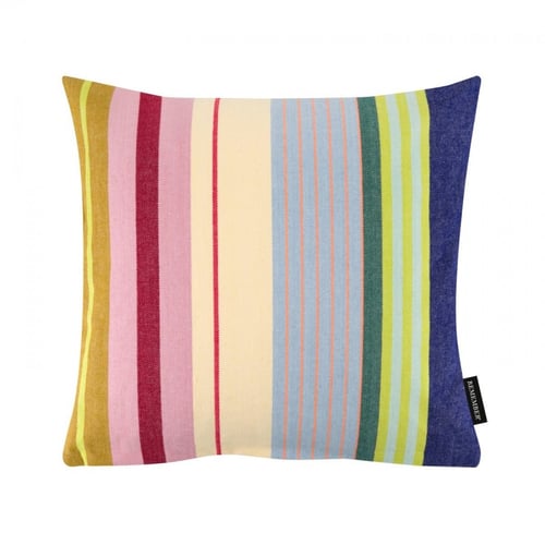 Coussin Raiden Coussin salon rayé coton barbados multicolore Remember | La Redoute