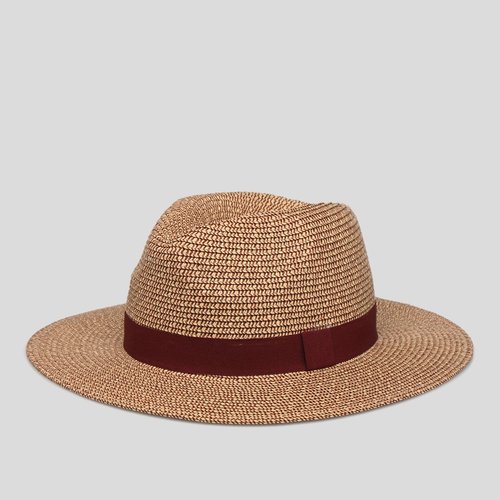 Chapeau en paille cuir Monoprix La Redoute