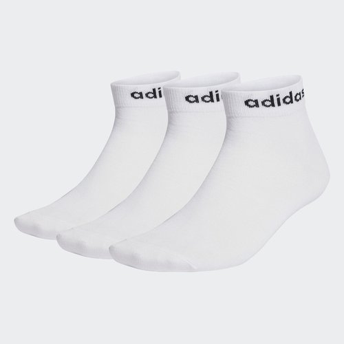 Pack of 3 pairs of think linear socks in cotton mix white Adidas Performance La Redoute