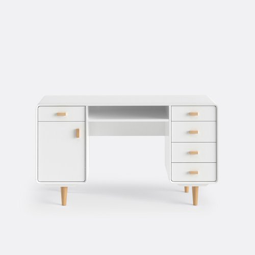 Jimi double storage desk white La Redoute Interieurs La Redoute