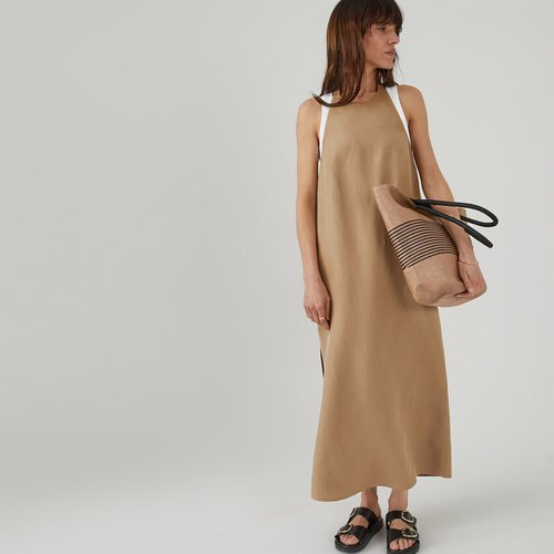 Robe sans manches longue en lyocell et lin La Redoute Collections La Redoute