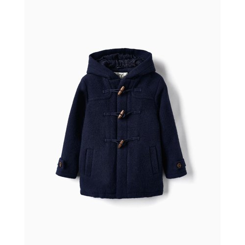 Manteau d hiver bleu marine avec capuche pour garcon bleu fonce Zippy La Redoute