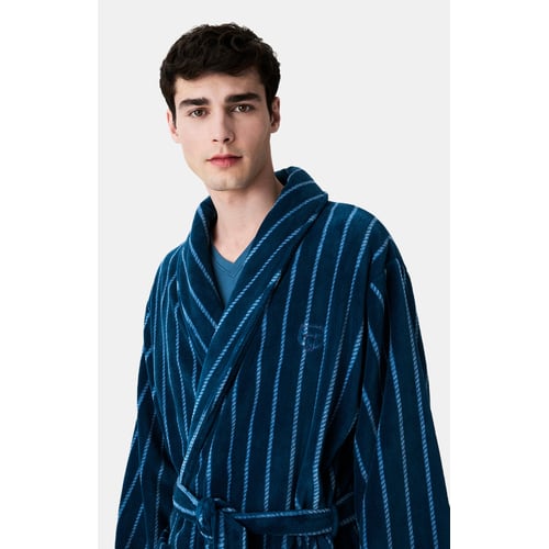 Robe De Chambre Homme Laine Cachemire – Court, Avec Châle, Taille Régulière, Italie