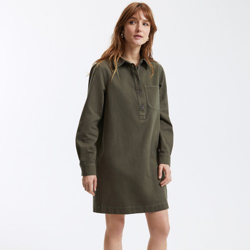 Signatures mini dress khaki green La Redoute Collections La Redoute