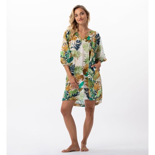 Robe imprimee vegetaux en 100 coton palmeraie 740 multicolore Le Chat La Redoute