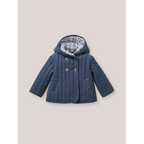 Burnous en velours beb bleu Cyrillus La Redoute