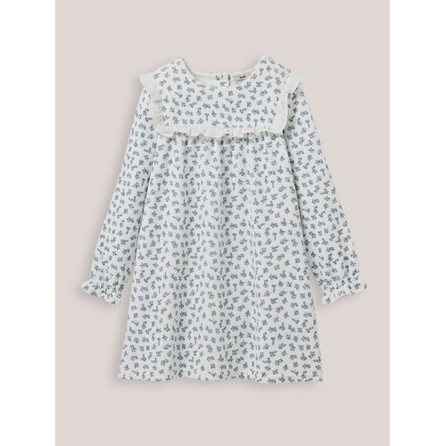 Chemise de nuit velours imprime antoinette bleu Cyrillus La Redoute