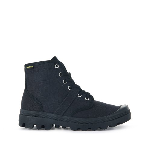 Pallabrousse high top trainers in organic canvas black Palladium La Redoute