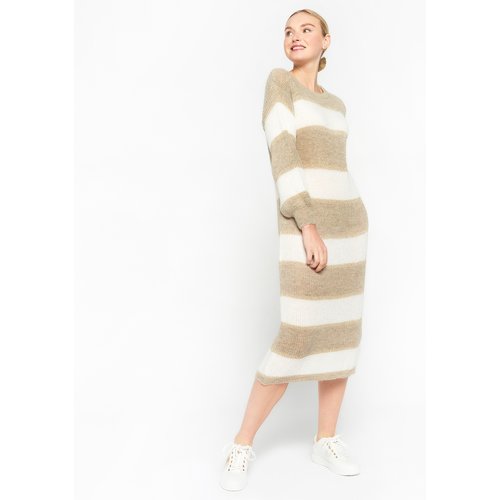 Robe pull a rayures taupe Lolaliza La Redoute