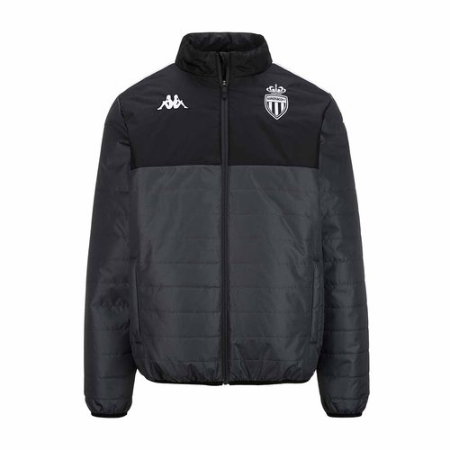 Doudoune de football enfant arseco 8 as monaco 24 25 gris fonce noir blanc Kappa La Redoute