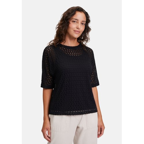 Pull over en molleton a manches chauve souris noir Betty Co La Redoute