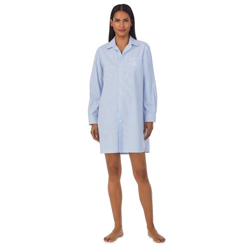 Striped cotton nightshirt with long sleeves Lauren Ralph Lauren La Redoute