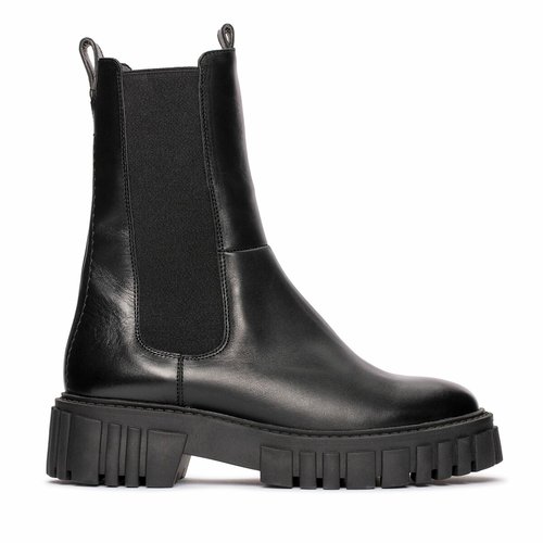 Page top ankle boots in leather black Clarks La Redoute