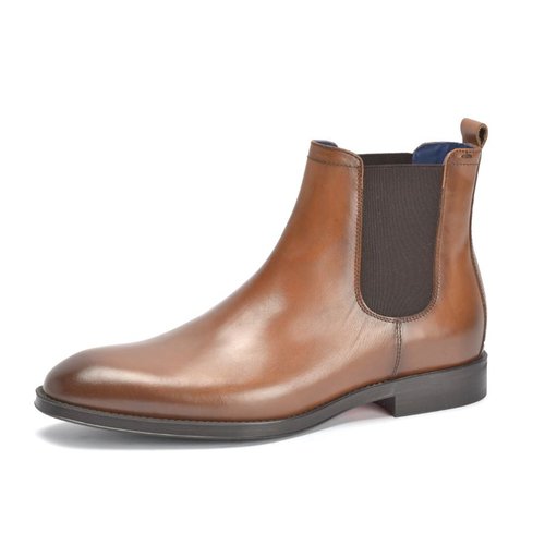 Chelsea boots cuir seville cognac Azzaro La Redoute