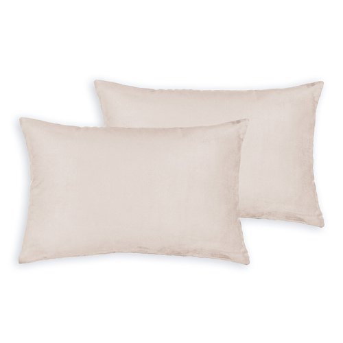 Faux suede pillow covers top