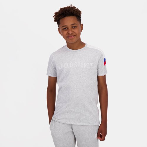 T shirt tricolore gris chine clair gris clair Le Coq Sportif La Redoute