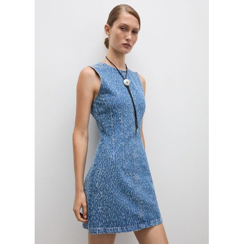 Robe en jean courte dechirures bleu moyen Mango La Redoute