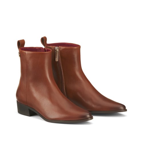 Block heel cowboy boots top
