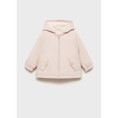Manteau impermeable a capuche rose Mango Baby La Redoute